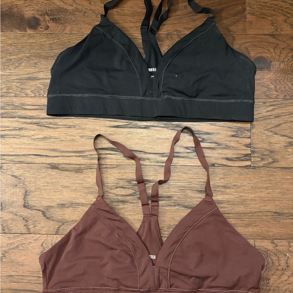 REI Black and Purple Bralette Duo Sz L Soft